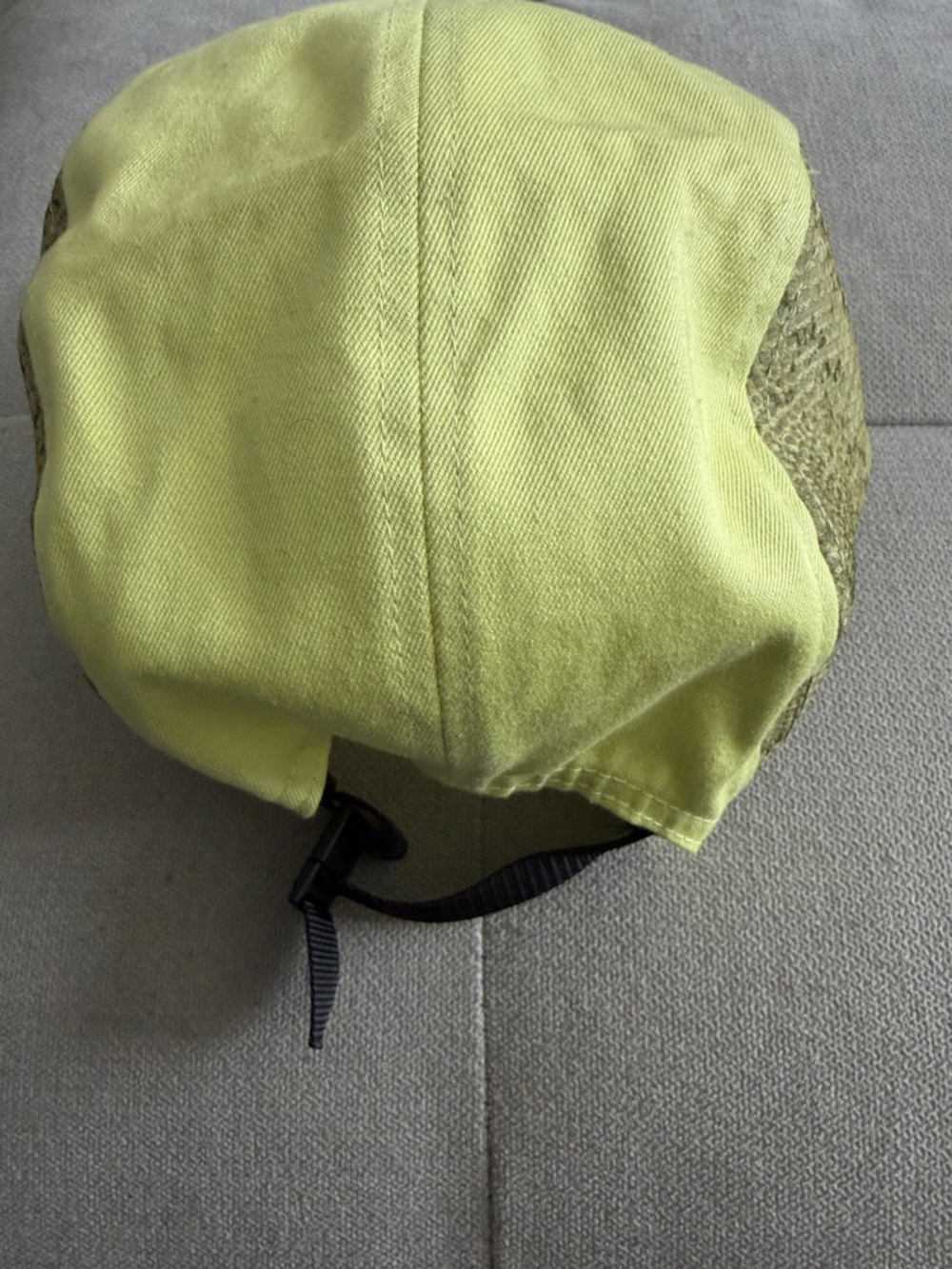 Supreme Neon Yellow and Olive 5-Panel Cap - Picture 2 of 2